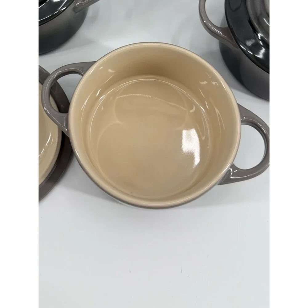 Le Creuset Mini Round Cocotte in Oyster | 8 oz